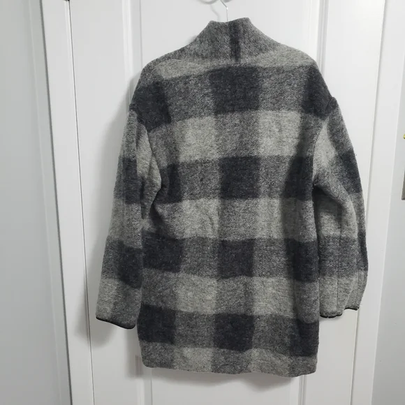 ARITZIA WILFRED FREE Grey Plaid Wool Neelam Jacket Coat - Picture 7 of 12